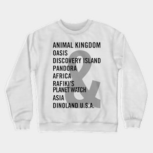 Themepark Areas Crewneck Sweatshirt